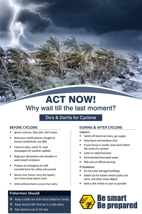 Act now! Why wait till last moment? Do’s and don’ts of cyclone. 